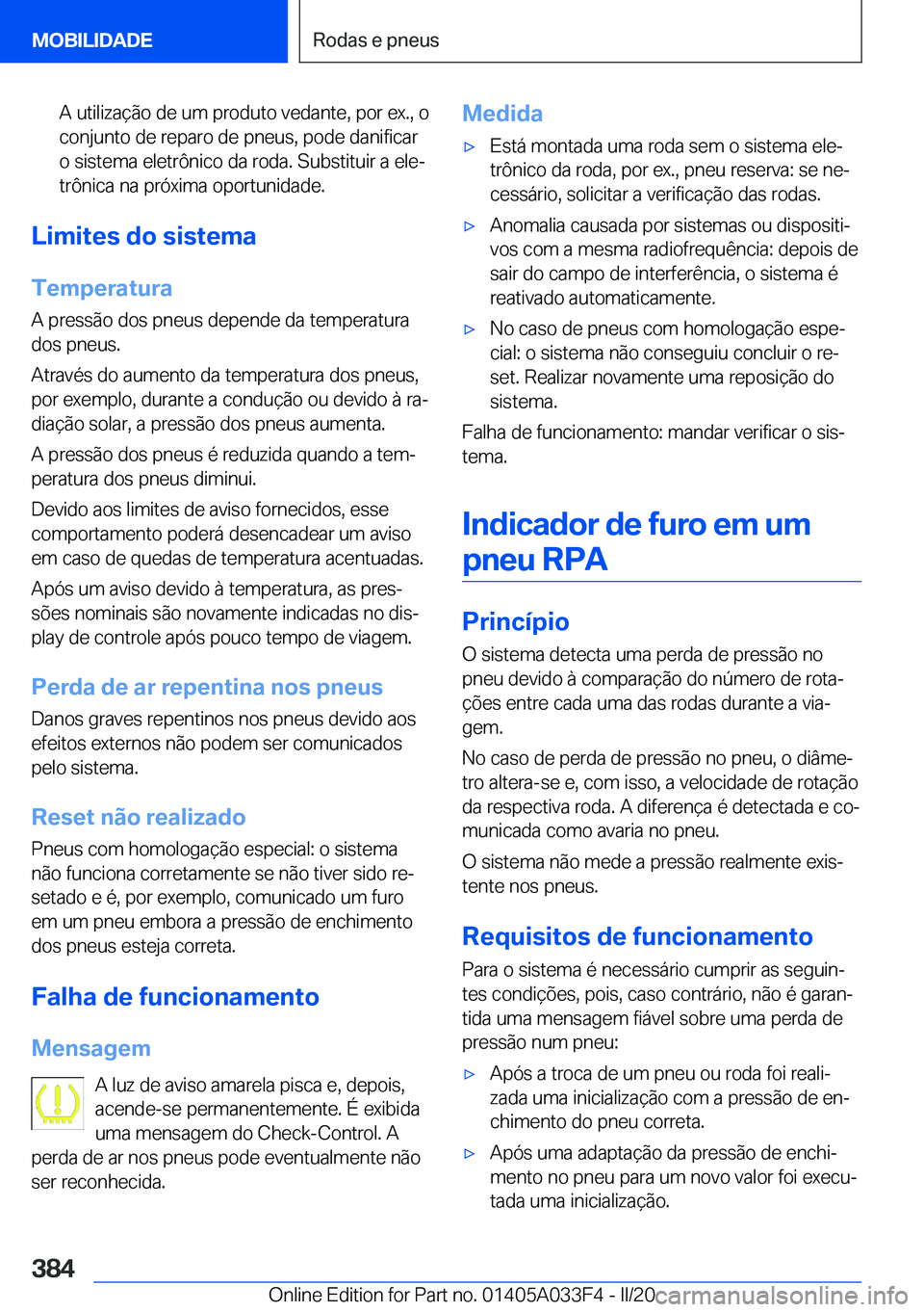 BMW X5 M 2020  Manual do condutor (in Portuguese) �A��u�t�i�l�i�z�a�