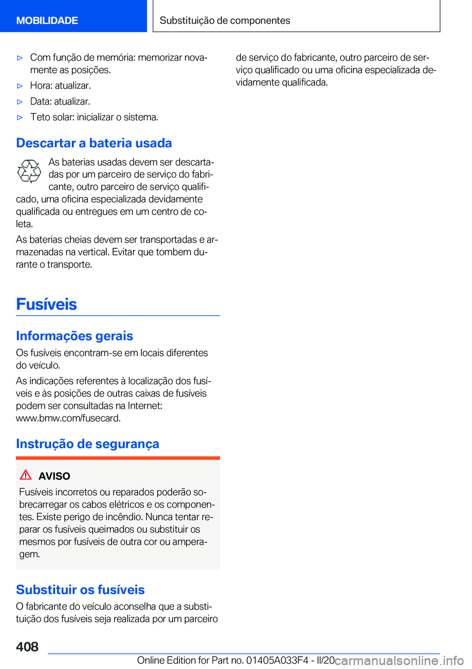 BMW X5 M 2020  Manual do condutor (in Portuguese) 'x�C�o�m��f�u�n�