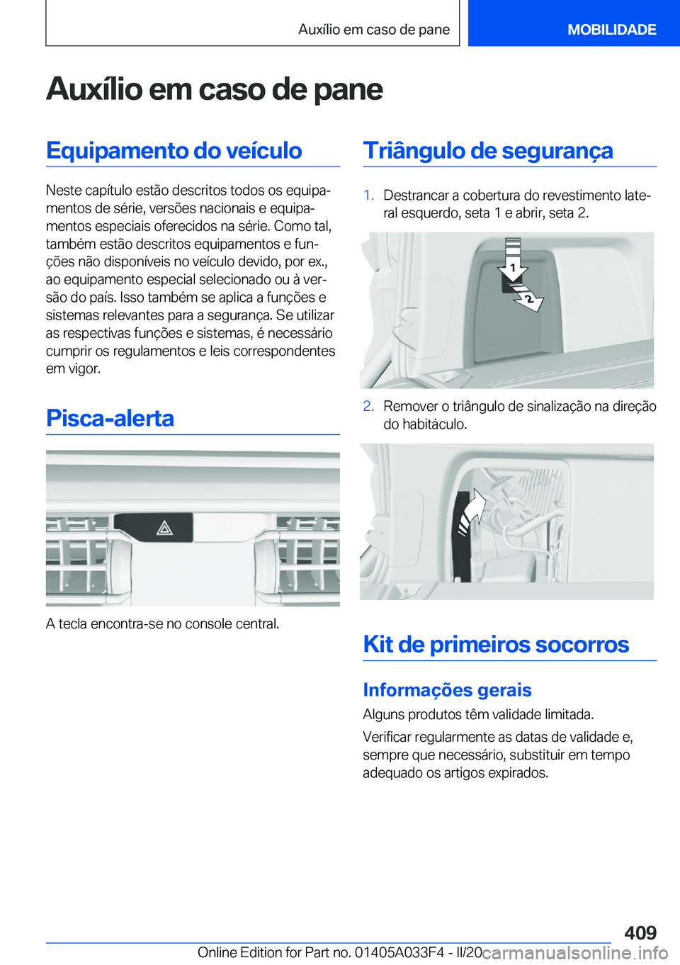 BMW X5 M 2020  Manual do condutor (in Portuguese) �A�u�x�