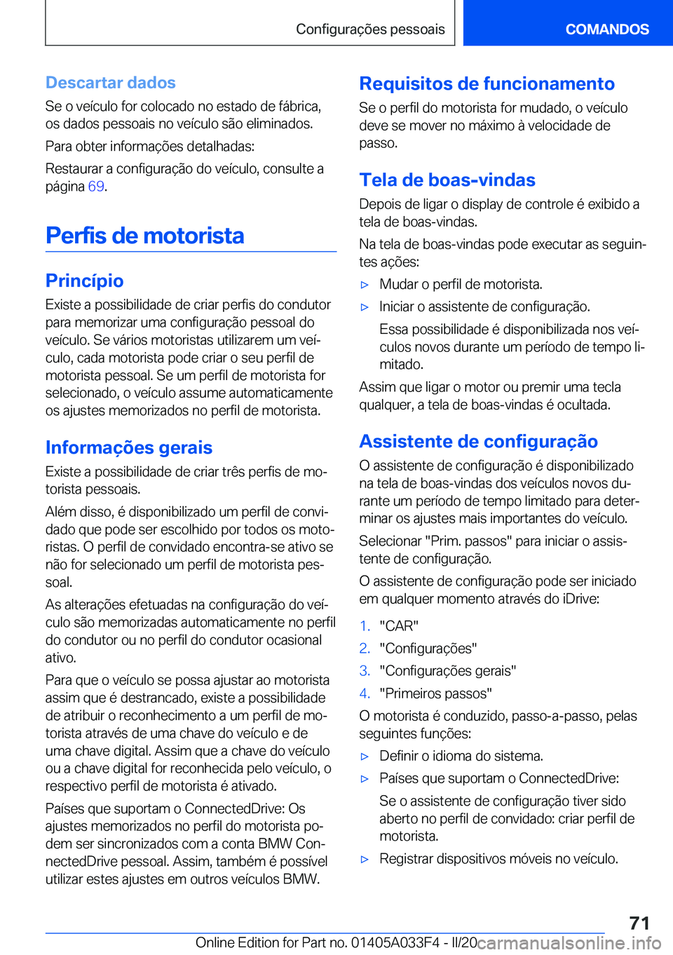 BMW X5 M 2020  Manual do condutor (in Portuguese) �D�e�s�c�a�r�t�a�r��d�a�d�o�s
�S�e��o��v�e�