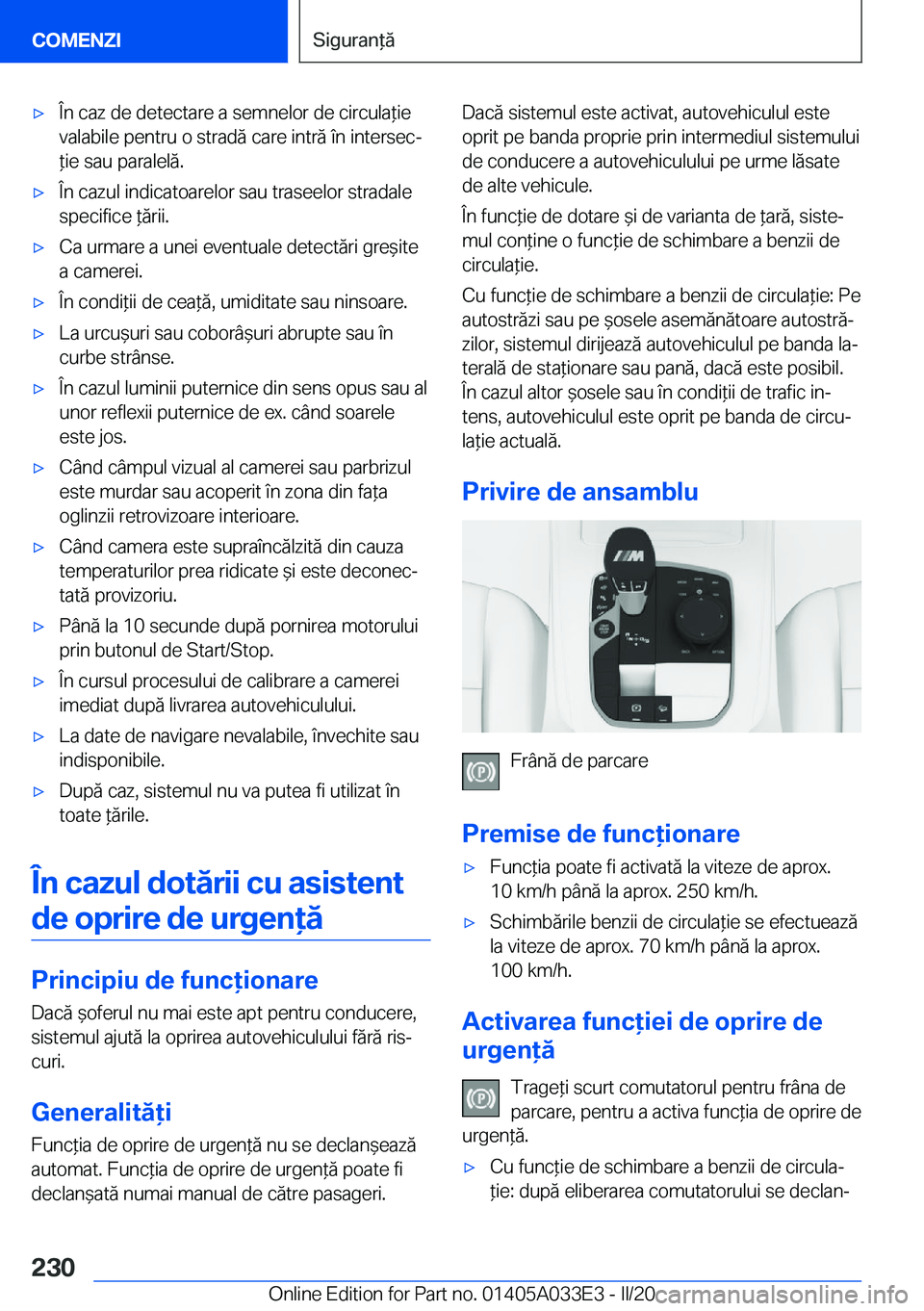 BMW X5 M 2020  Ghiduri De Utilizare (in Romanian) 'x�