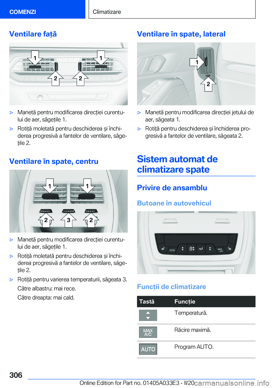 BMW X5 M 2020  Ghiduri De Utilizare (in Romanian) �V�e�n�t�i�l�a�r�e��f�a�