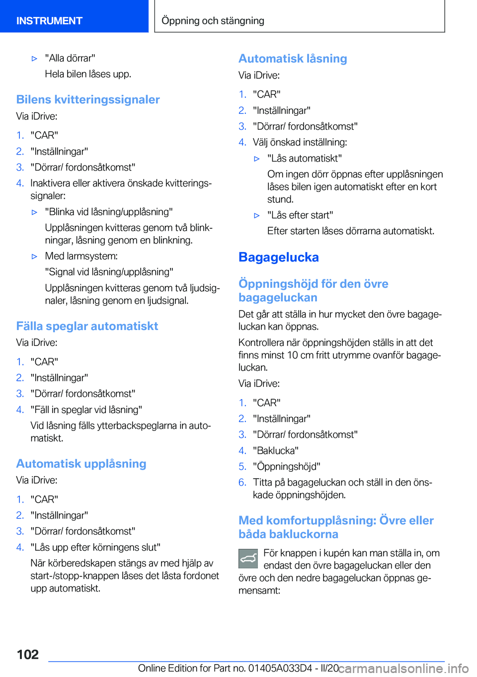 BMW X5 M 2020  InstruktionsbÖcker (in Swedish) 'x��A�l�l�a��d�