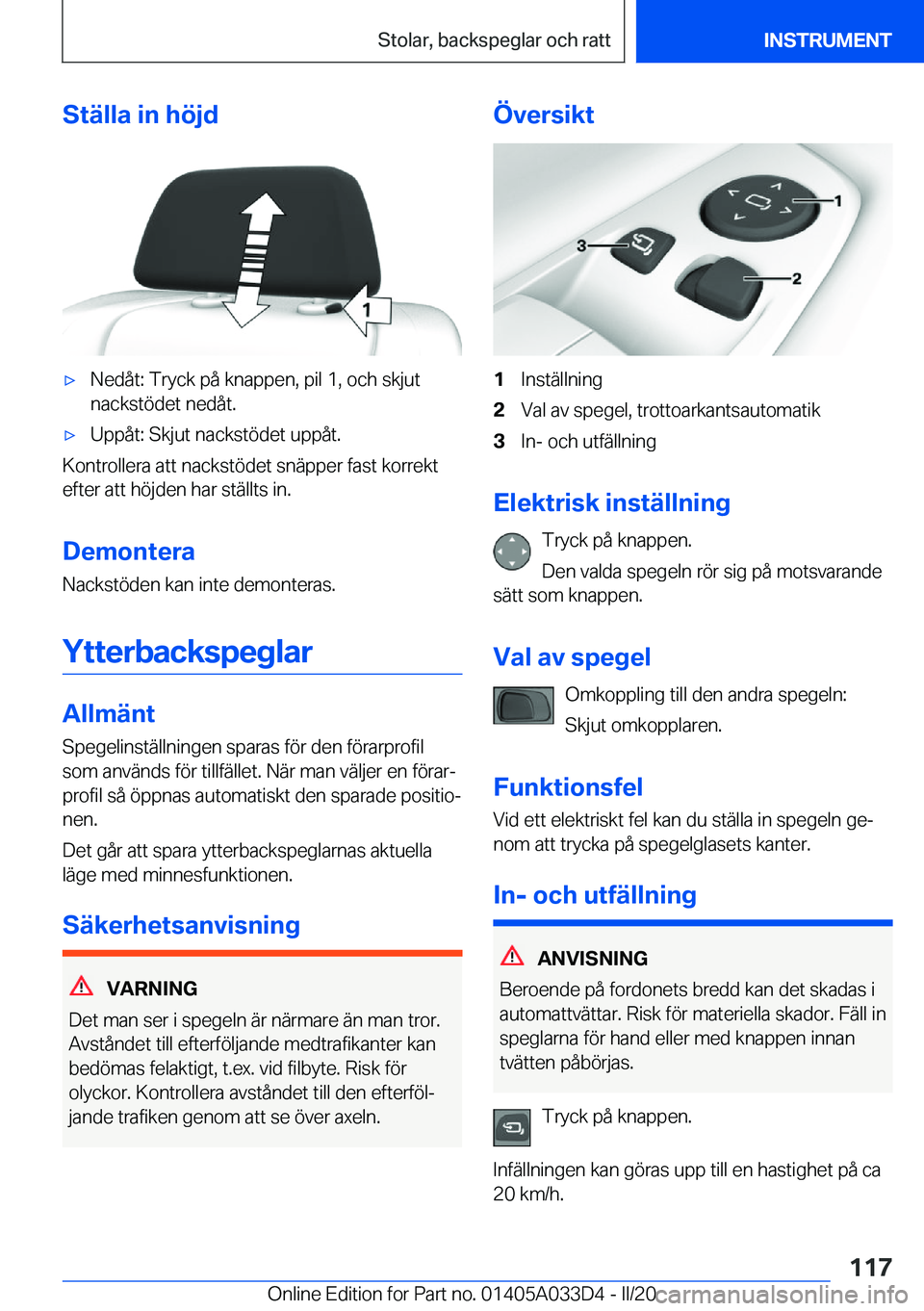 BMW X5 M 2020  InstruktionsbÖcker (in Swedish) �S�t�ä�l�l�a��i�n��h�