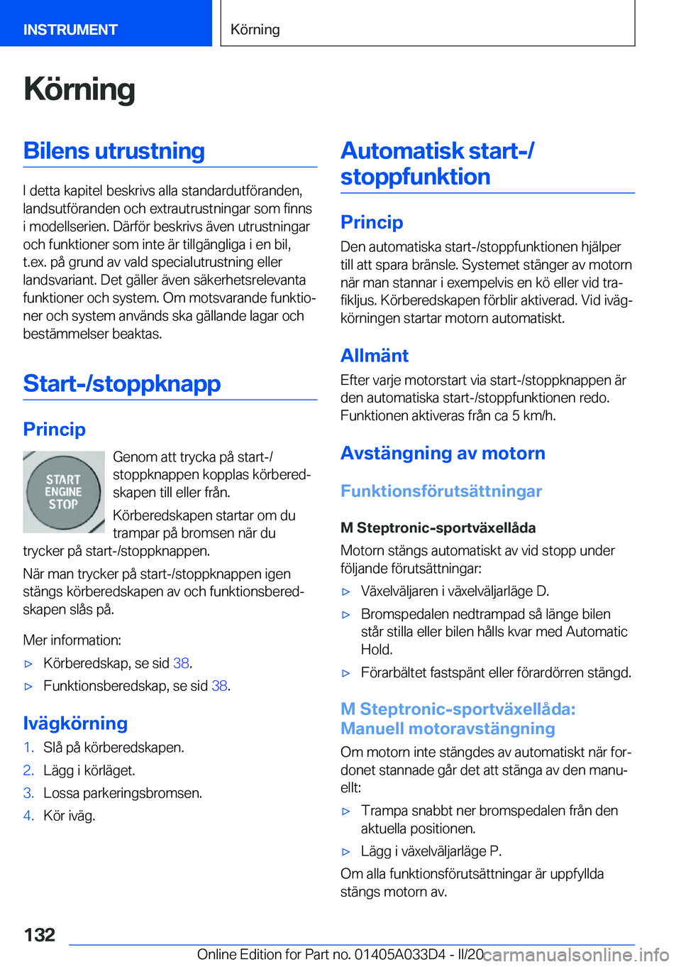 BMW X5 M 2020  InstruktionsbÖcker (in Swedish) �K�