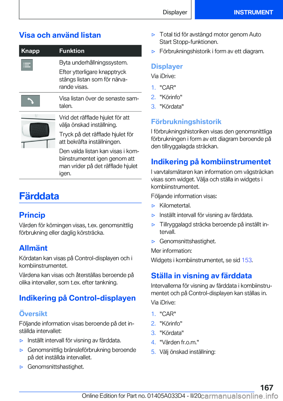 BMW X5 M 2020  InstruktionsbÖcker (in Swedish) �V�i�s�a��o�c�h��a�n�v�ä�n�d��l�i�s�t�a�n�K�n�a�p�p�F�u�n�k�t�i�o�n�B�y�t�a��u�n�d�e�r�h�å�l�l�n�i�n�g�s�s�y�s�t�e�m�.
�E�f�t�e�r��y�t�t�e�r�l�i�g�a�r�e��k�n�a�p�p�t�r�y�c�k
�s�t�ä�n�g�s��l�