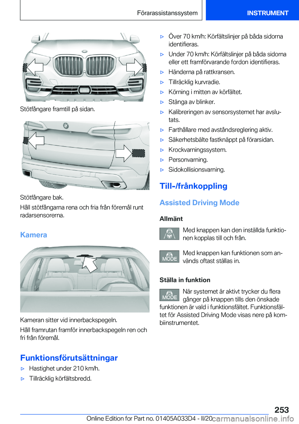 BMW X5 M 2020  InstruktionsbÖcker (in Swedish) �S�t�