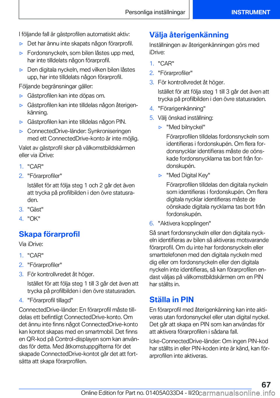 BMW X5 M 2020  InstruktionsbÖcker (in Swedish) �I��f�