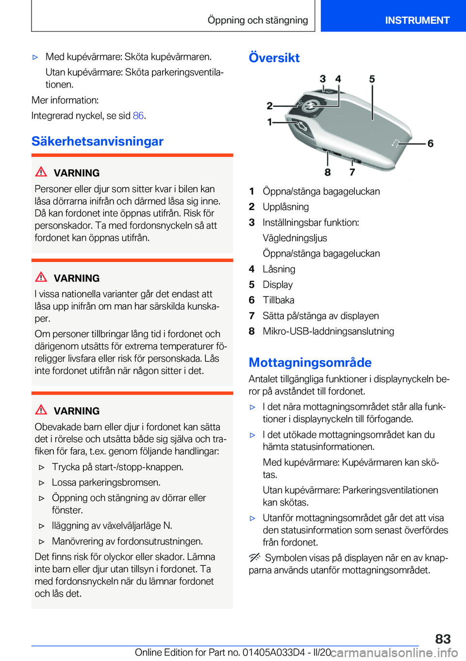 BMW X5 M 2020  InstruktionsbÖcker (in Swedish) 'x�M�e�d��k�u�p�