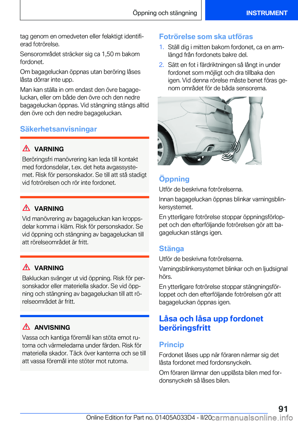BMW X5 M 2020  InstruktionsbÖcker (in Swedish) �t�a�g��g�e�n�o�m��e�n��o�m�e�d�v�e�t�e�n��e�l�l�e�r��f�e�l�a�k�t�i�g�t��i�d�e�n�t�i�f�ij
�e�r�a�d��f�o�t�r�