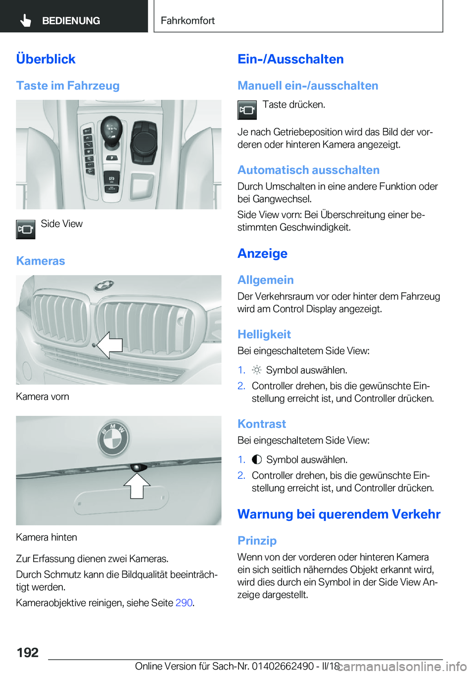 BMW X5 M 2018  Betriebsanleitungen (in German) �