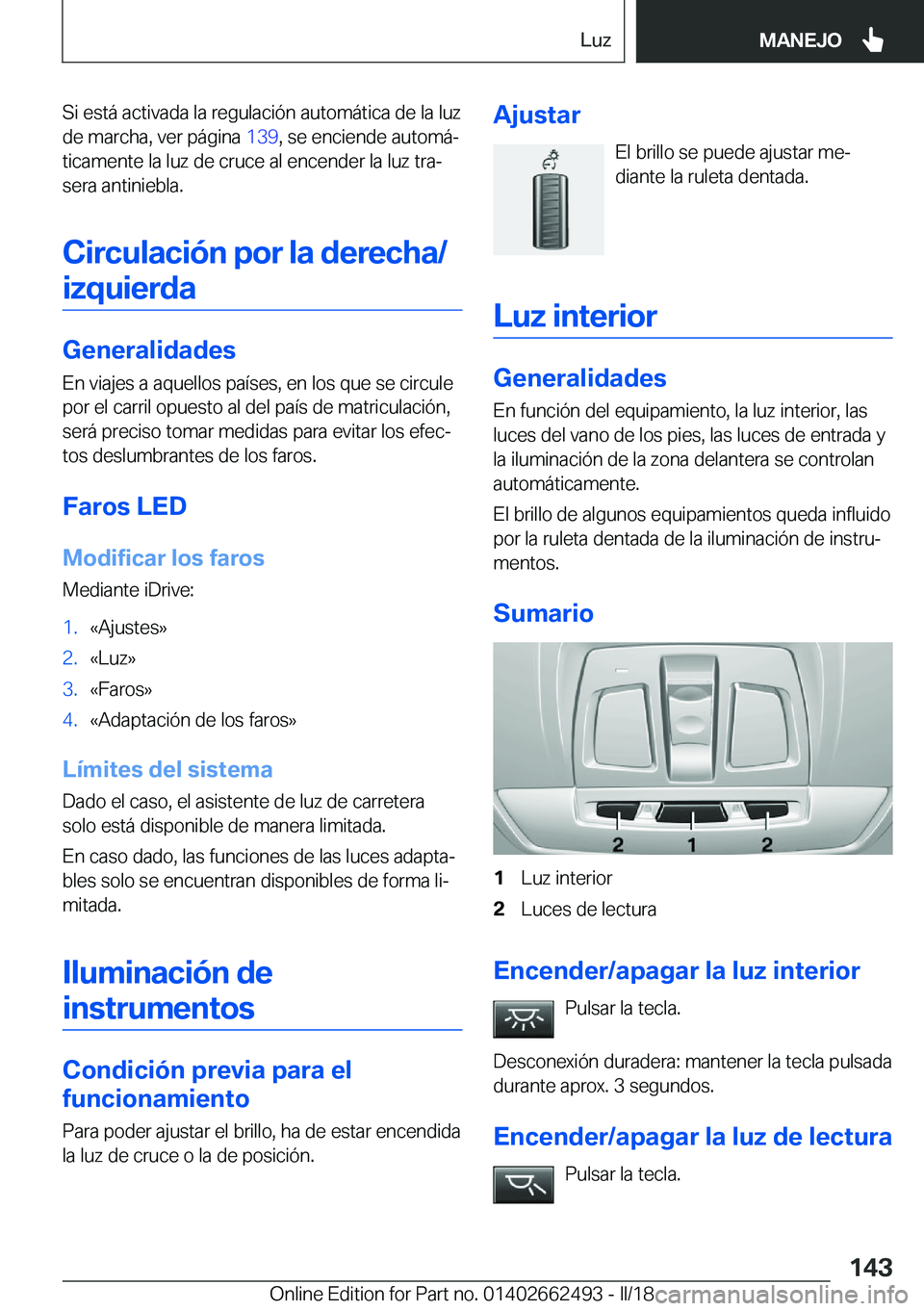 BMW X5 M 2018  Manuales de Empleo (in Spanish) �S�i� �e�s�t�
