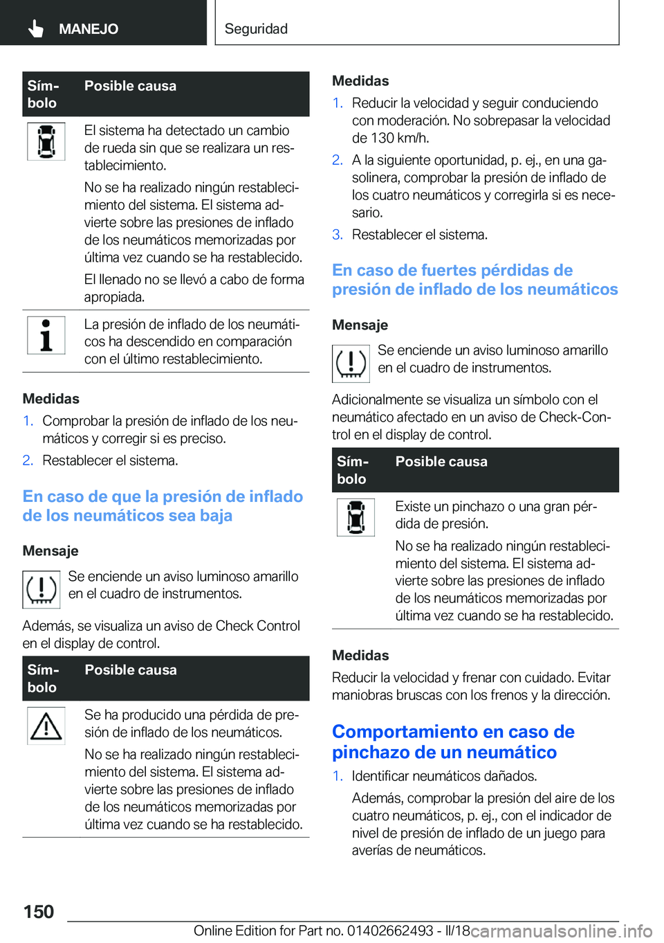 BMW X5 M 2018  Manuales de Empleo (in Spanish) �S�