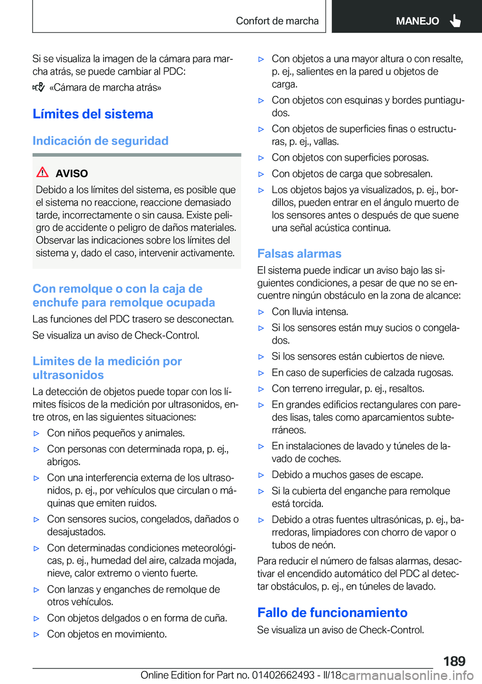 BMW X5 M 2018  Manuales de Empleo (in Spanish) �S�i� �s�e� �v�i�s�u�a�l�i�z�a� �l�a� �i�m�a�g�e�n� �d�e� �l�a� �c�
