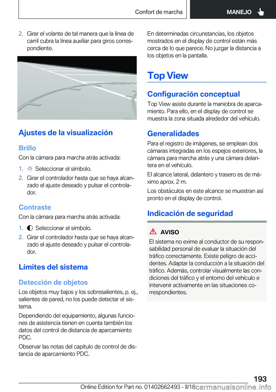 BMW X5 M 2018  Manuales de Empleo (in Spanish) �2�.�G�i�r�a�r� �e�l� �v�o�l�a�n�t�e� �d�e� �t�a�l� �m�a�n�e�r�a� �q�u�e� �l�a� �l�