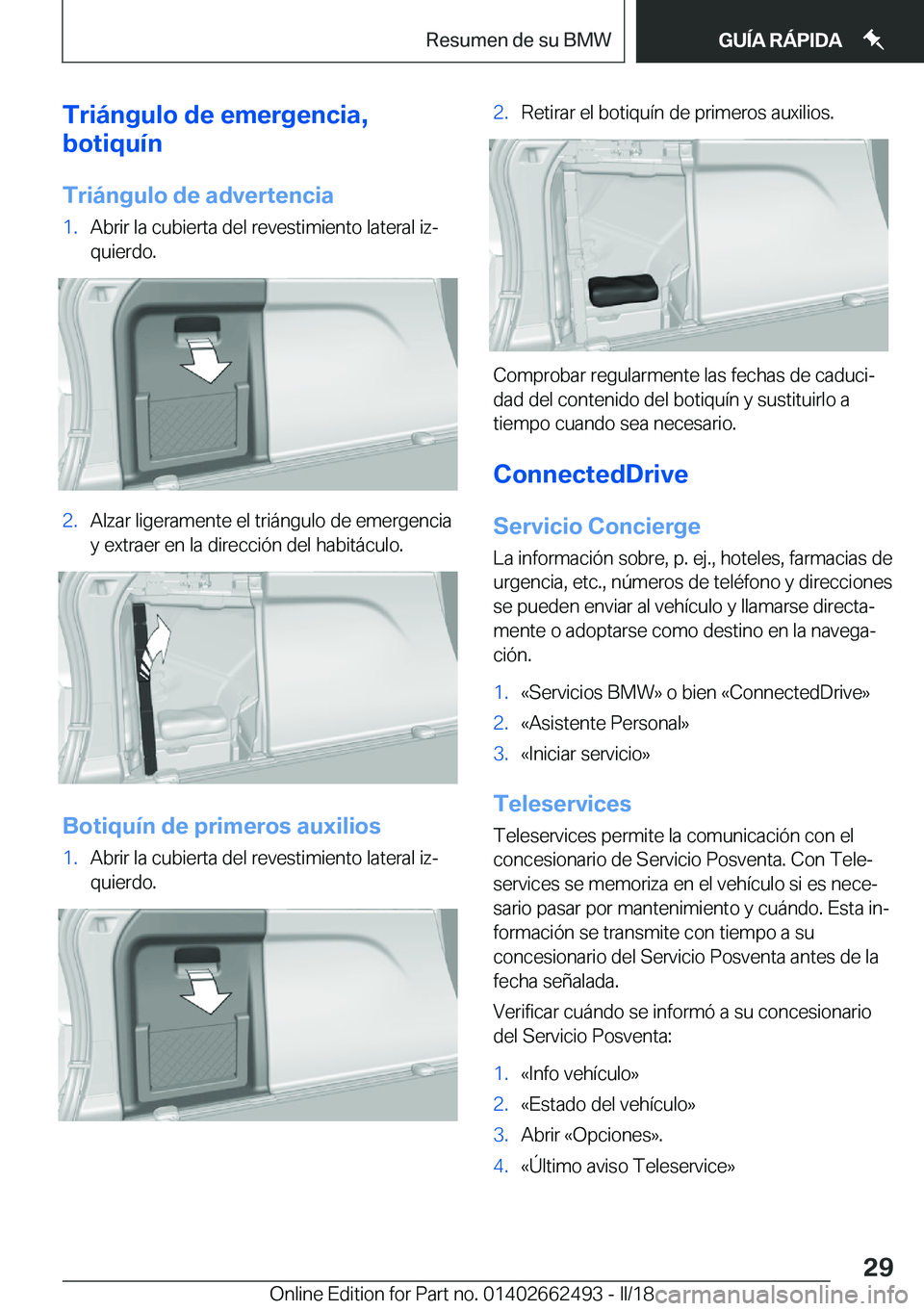 BMW X5 M 2018  Manuales de Empleo (in Spanish) �T�r�i�