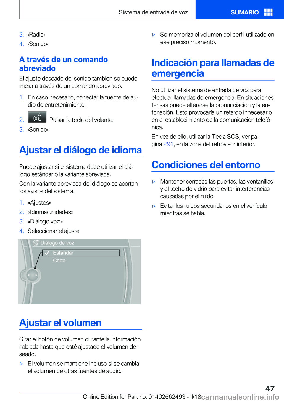 BMW X5 M 2018  Manuales de Empleo (in Spanish) �3�.