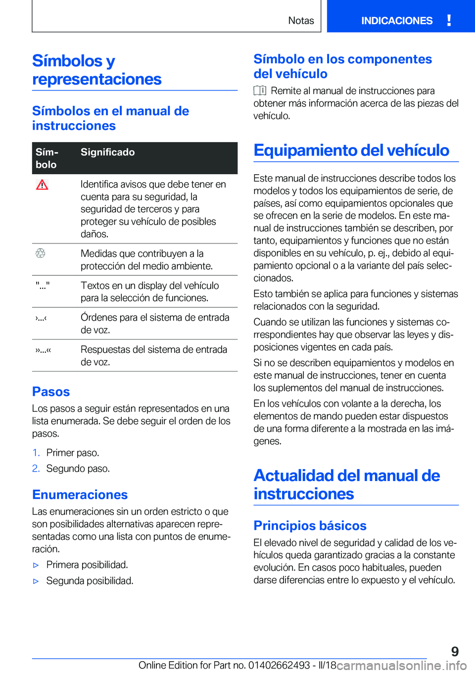 BMW X5 M 2018  Manuales de Empleo (in Spanish) �S�