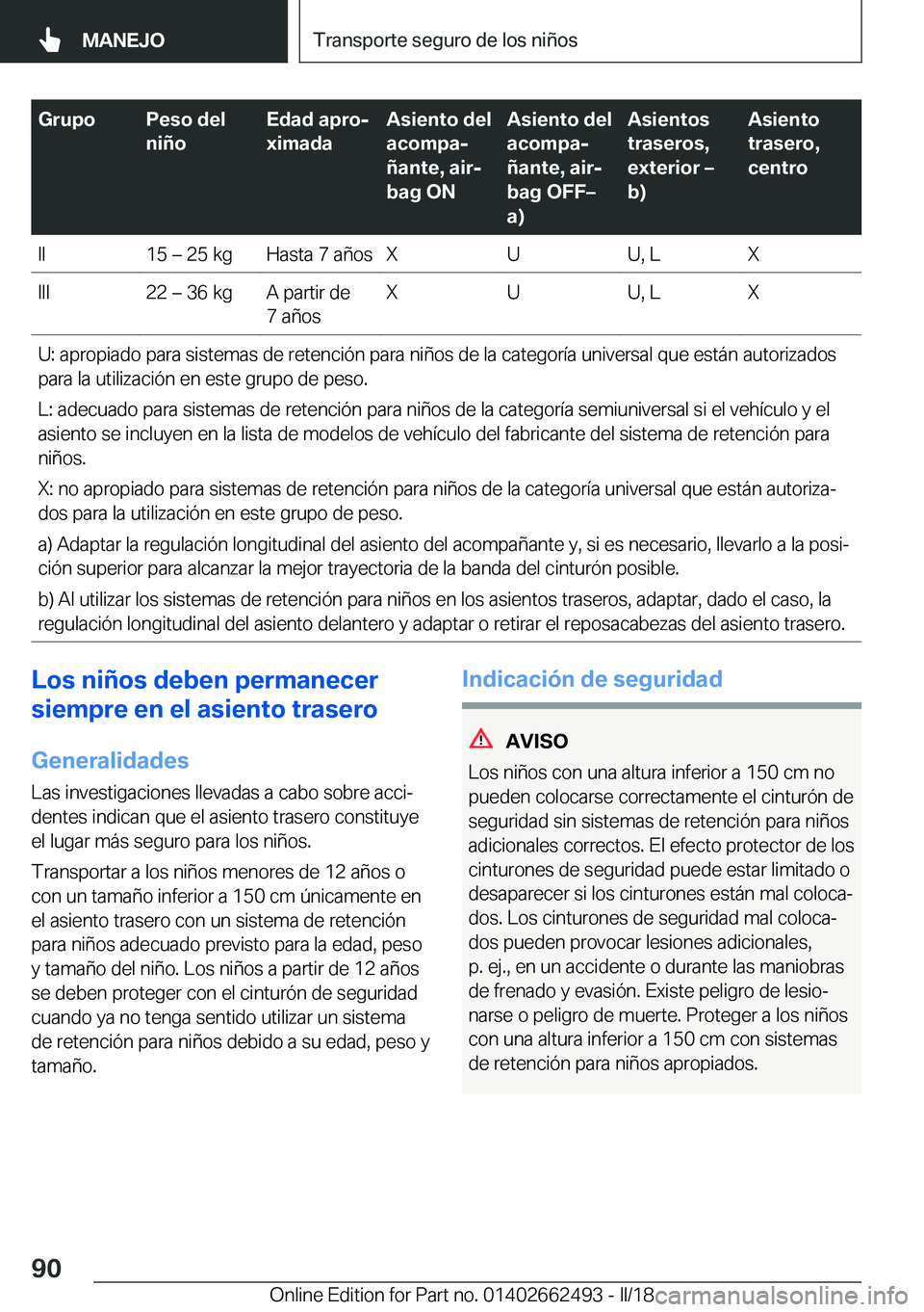 BMW X5 M 2018  Manuales de Empleo (in Spanish) �G�r�u�p�o�P�e�s�o��d�e�l
�n�i�