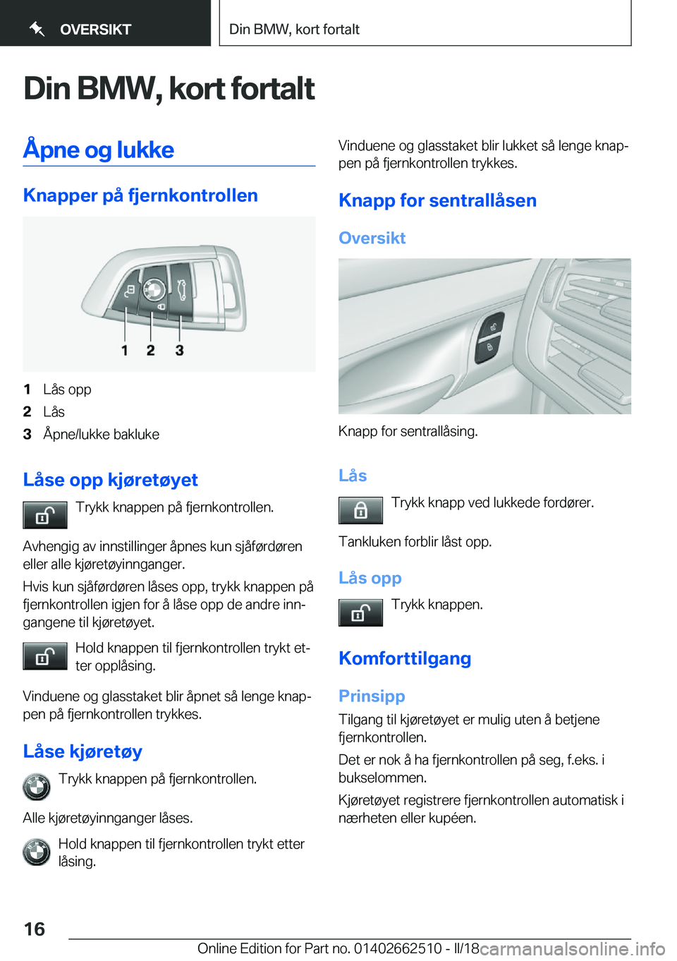 BMW X5 M 2018  InstruksjonsbØker (in Norwegian) �D�i�n��B�M�W�,��k�o�r�t��f�o�r�t�a�l�t�