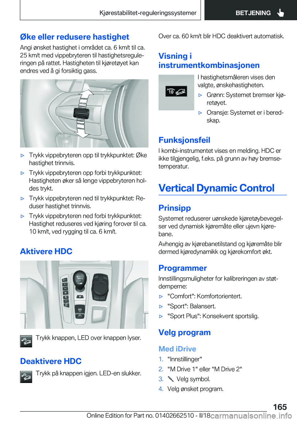 BMW X5 M 2018  InstruksjonsbØker (in Norwegian) �