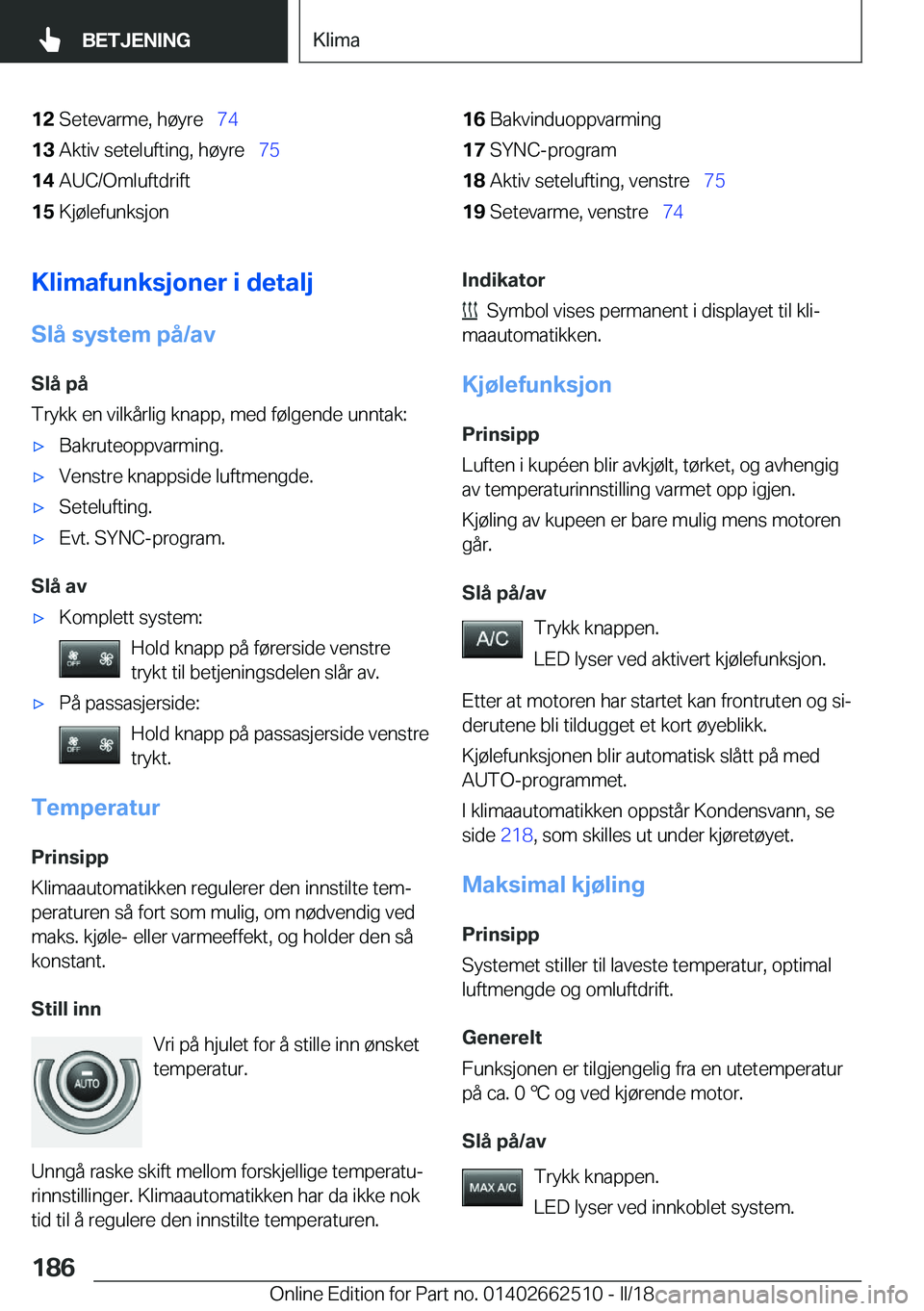 BMW X5 M 2018  InstruksjonsbØker (in Norwegian) �1�2�S�e�t�e�v�a�r�m�e�,� �h�