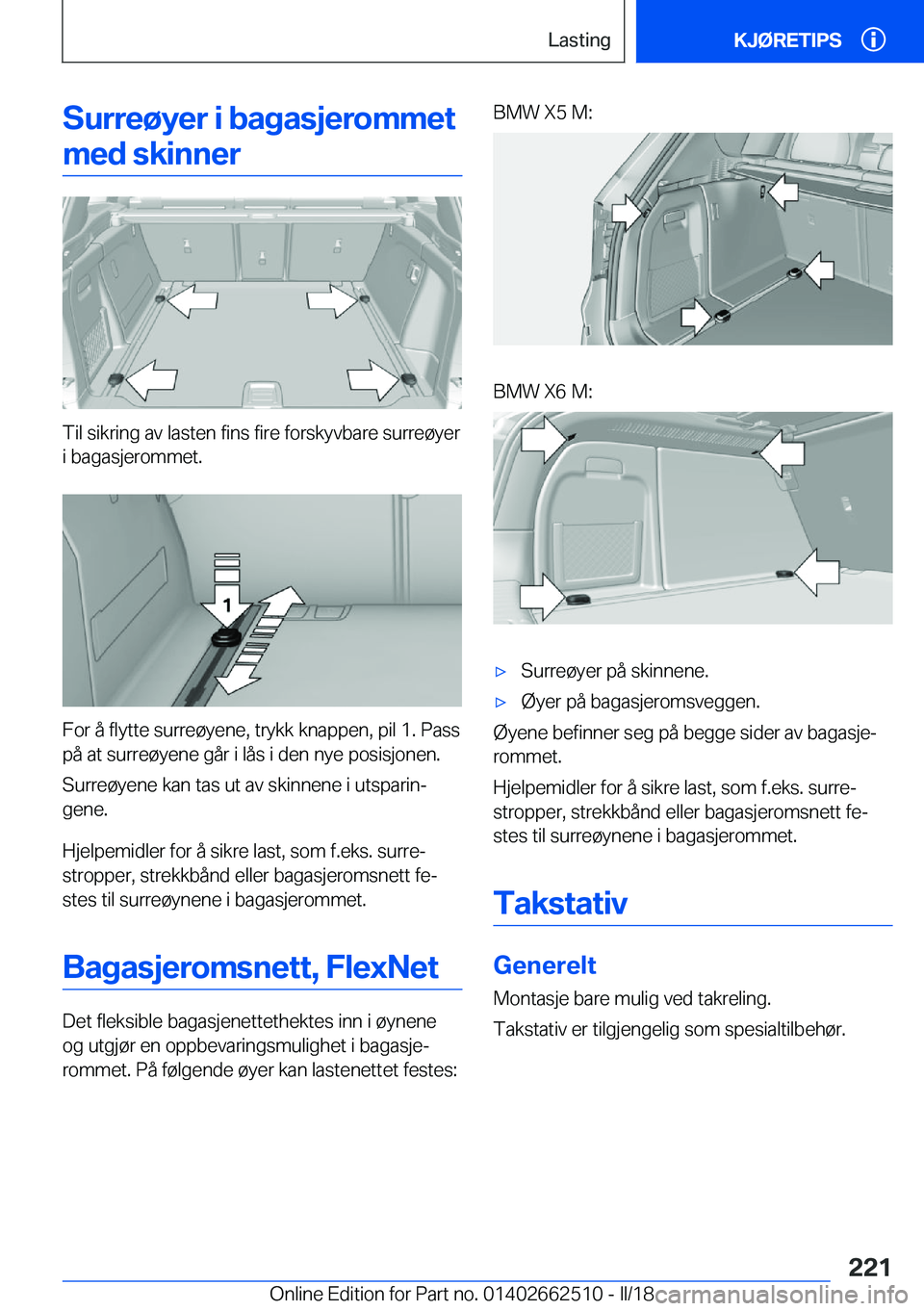 BMW X5 M 2018  InstruksjonsbØker (in Norwegian) �S�u�r�r�e�