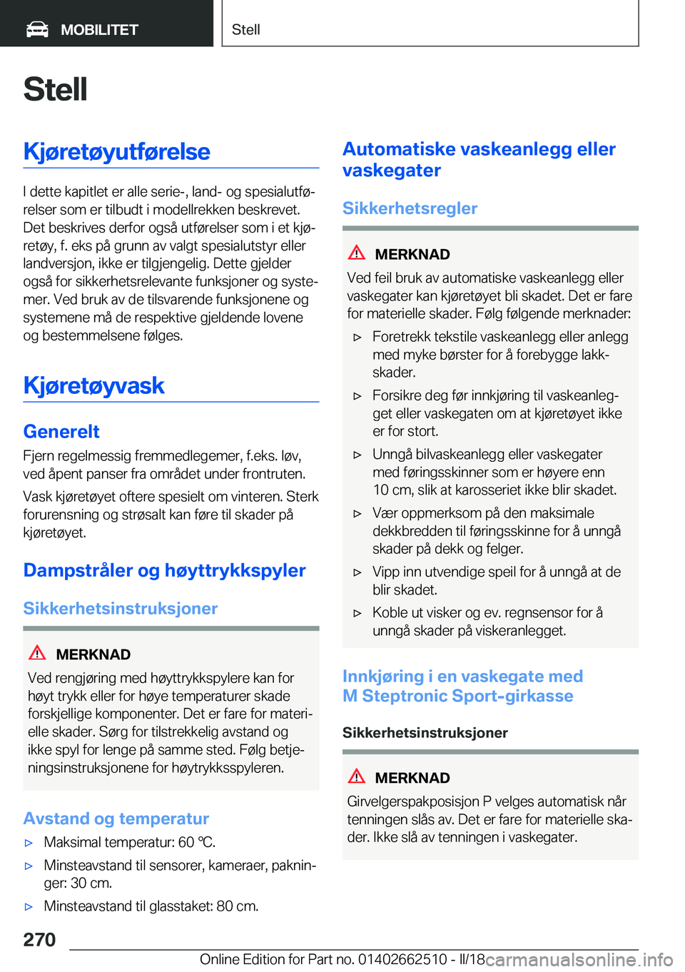 BMW X5 M 2018  InstruksjonsbØker (in Norwegian) �S�t�e�l�l�K�j�