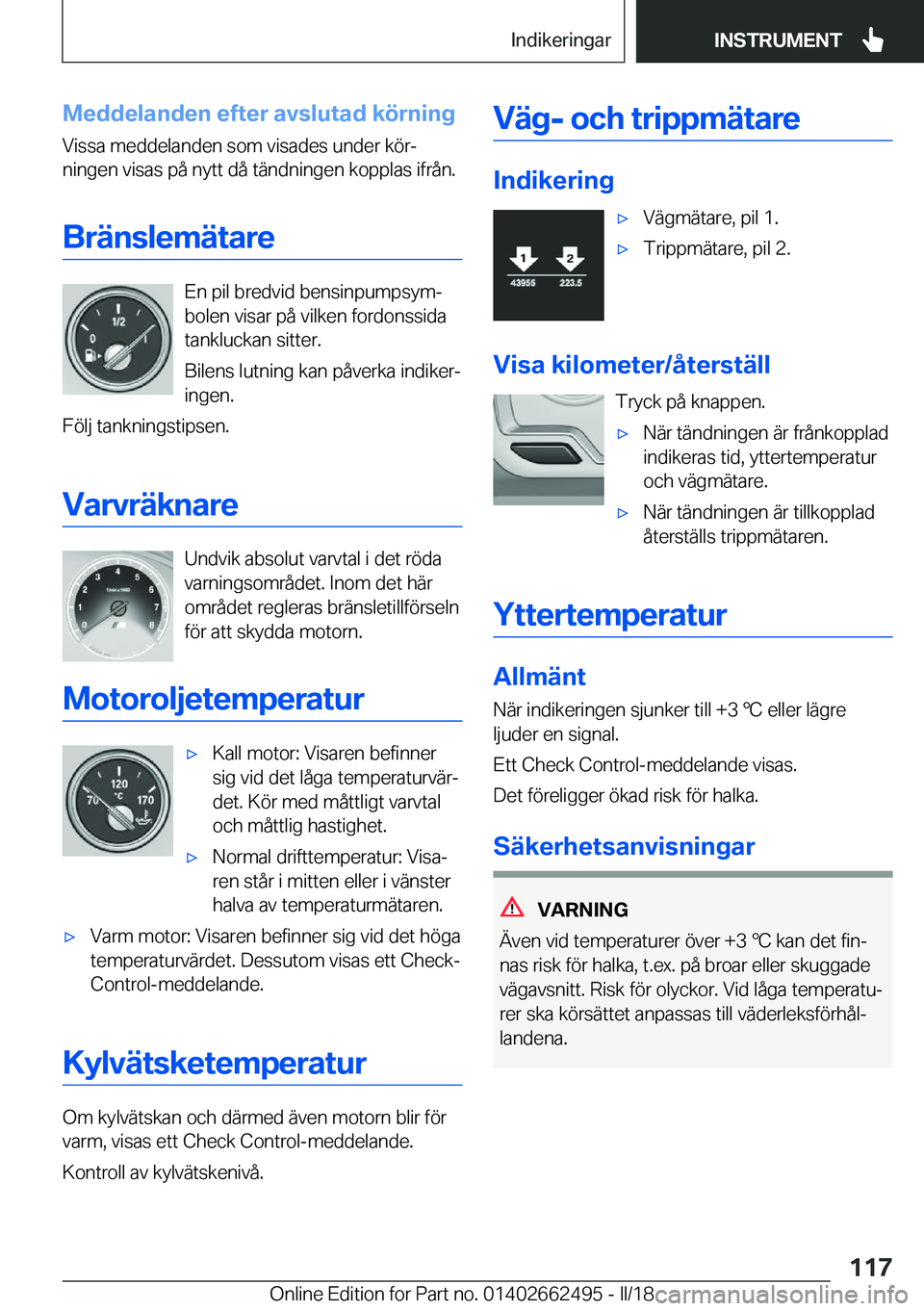 BMW X5 M 2018  InstruktionsbÖcker (in Swedish) �M�e�d�d�e�l�a�n�d�e�n��e�f�t�e�r��a�v�s�l�u�t�a�d��k�