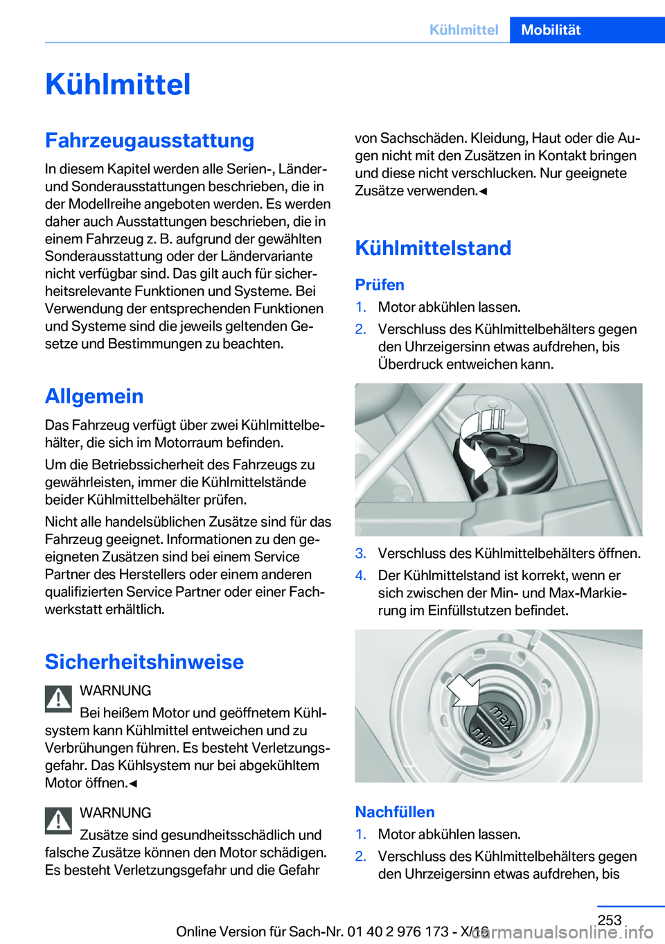 BMW X5 M 2017  Betriebsanleitungen (in German) �K�