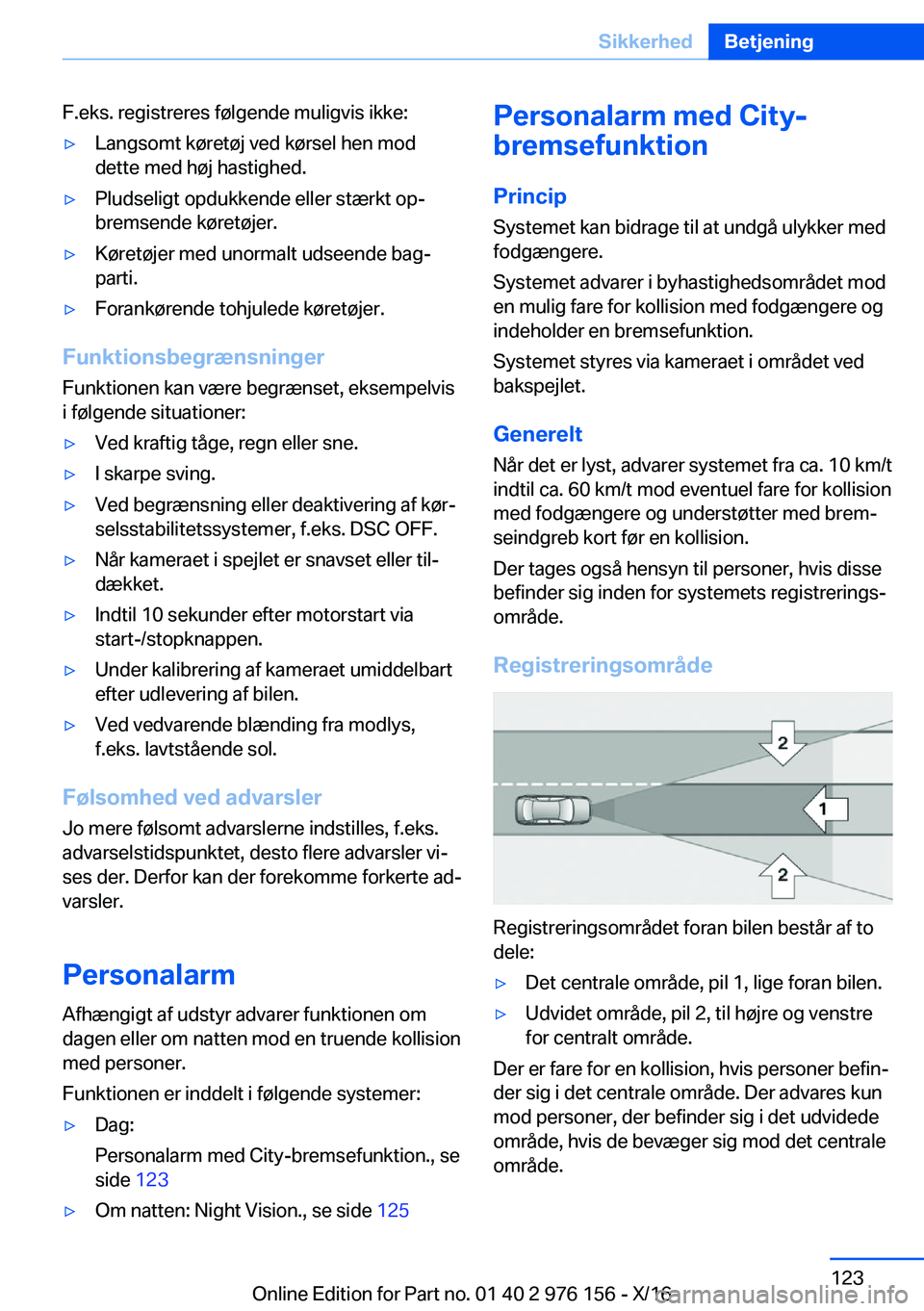 BMW X5 M 2017  InstruktionsbØger (in Danish) �F�.�e�k�s�.� �r�e�g�i�s�t�r�e�r�e�s� �f�
