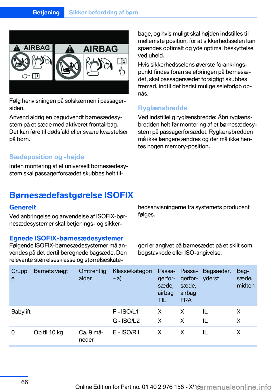 BMW X5 M 2017  InstruktionsbØger (in Danish) �F�