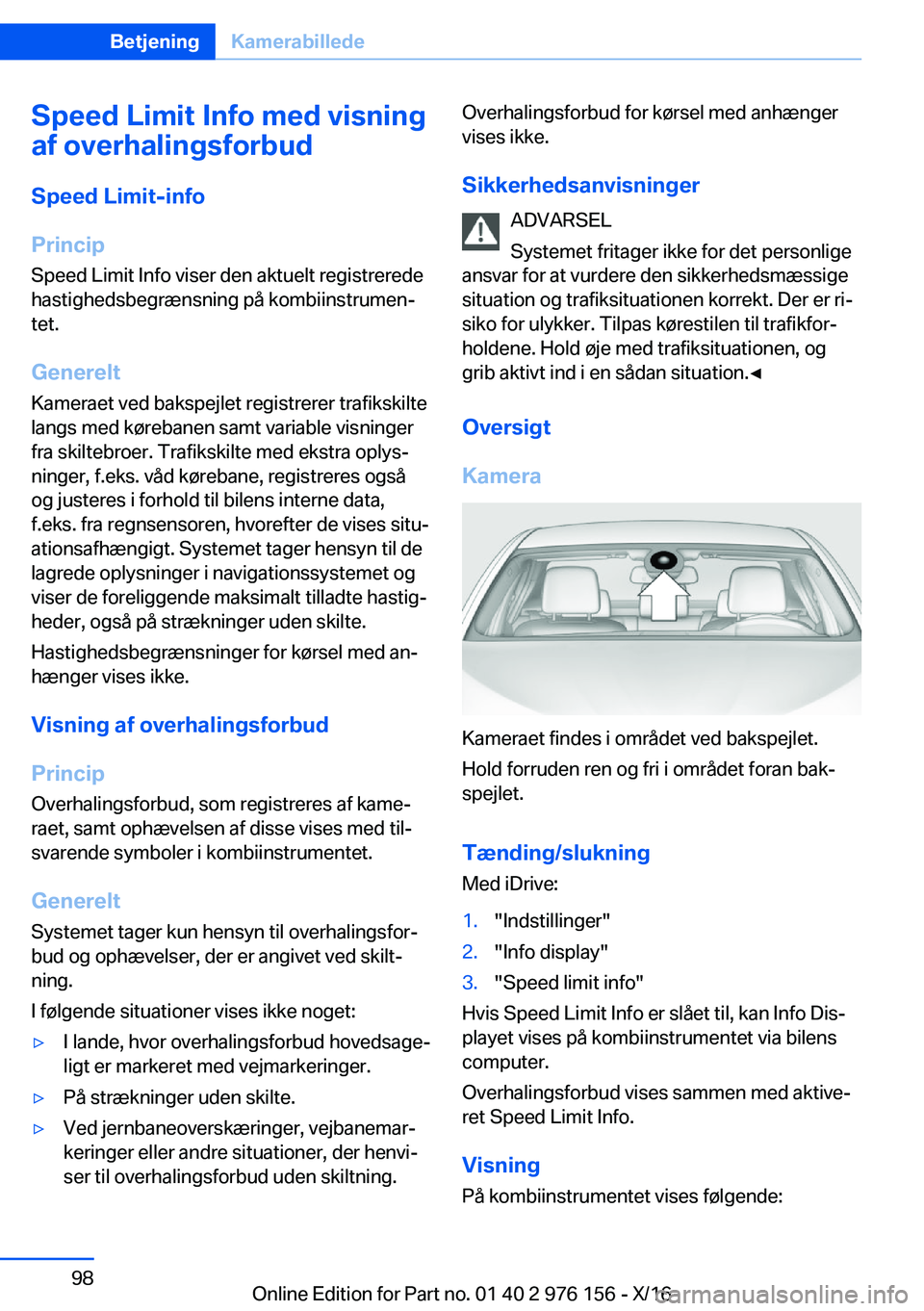 BMW X5 M 2017  InstruktionsbØger (in Danish) �S�p�e�e�d��L�i�m�i�t��I�n�f�o��m�e�d��v�i�s�n�i�n�g
�a�f��o�v�e�r�h�a�l�i�n�g�s�f�o�r�b�u�d
�S�p�e�e�d��L�i�m�i�t�-�i�n�f�o
�P�r�i�n�c�i�p �S�p�e�e�d� �L�i�m�i�t� �I�n�f�o� �v�i�s�e�r� �d�e�n� 