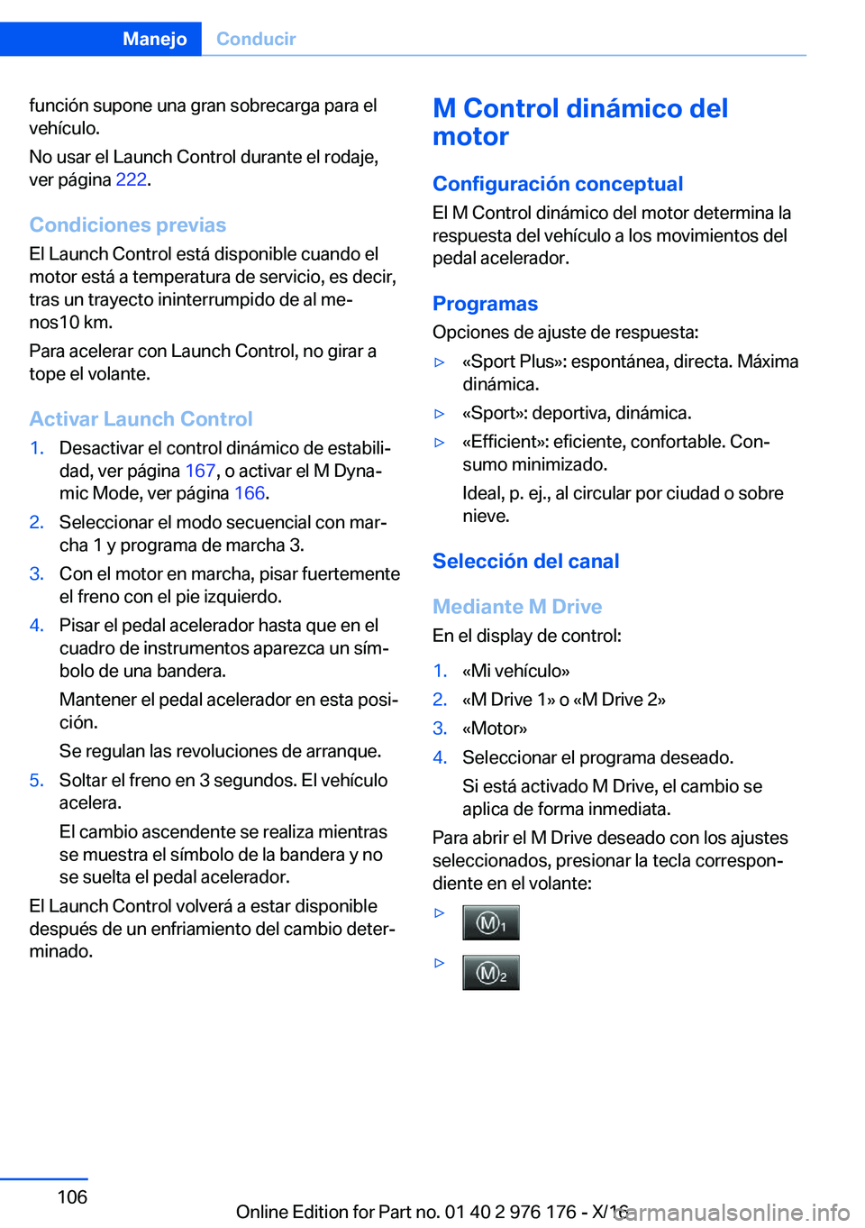 BMW X5 M 2017  Manuales de Empleo (in Spanish) �f�u�n�c�i�