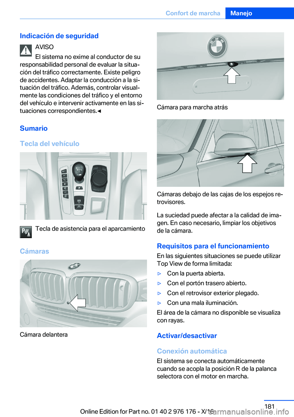 BMW X5 M 2017  Manuales de Empleo (in Spanish) �I�n�d�i�c�a�c�i�