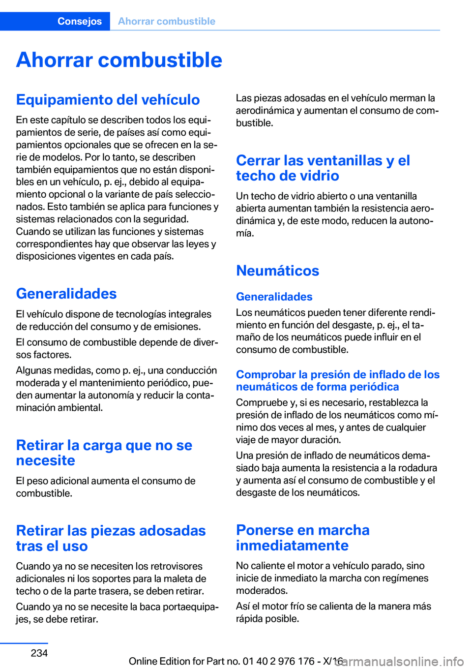 BMW X5 M 2017  Manuales de Empleo (in Spanish) �A�h�o�r�r�a�r��c�o�m�b�u�s�t�i�b�l�e�E�q�u�i�p�a�m�i�e�n�t�o��d�e�l��v�e�h�