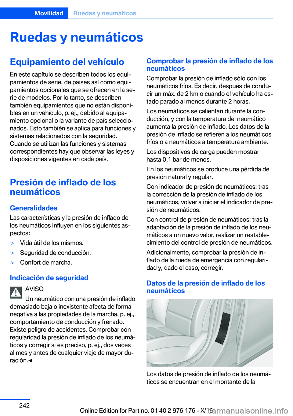 BMW X5 M 2017  Manuales de Empleo (in Spanish) �R�u�e�d�a�s��y��n�e�u�m�