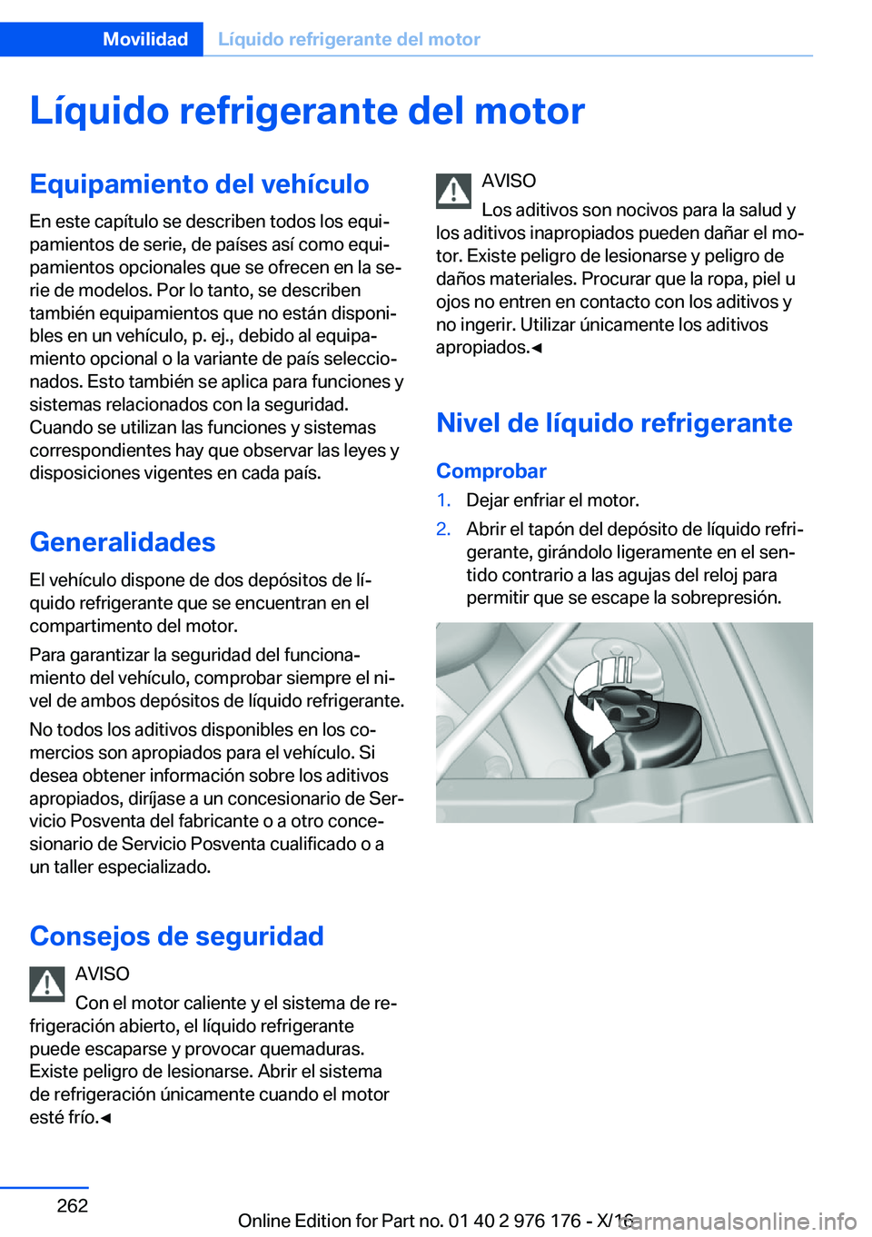 BMW X5 M 2017  Manuales de Empleo (in Spanish) �L�