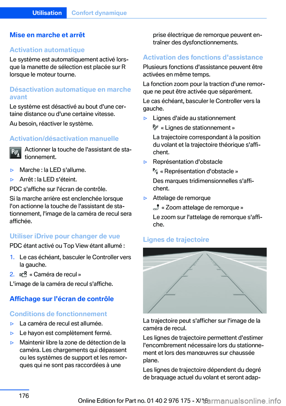 BMW X5 M 2017  Notices Demploi (in French) �M�i�s�e��e�n��m�a�r�c�h�e��e�t��a�r�r�ê�t
�A�c�t�i�v�a�t�i�o�n��a�u�t�o�m�a�t�i�q�u�e �L�e� �s�y�s�t�è�m�e� �e�s�t� �a�u�t�o�m�a�t�i�q�u�e�m�e�n�t� �a�c�t�i�v�é� �l�o�r�sj�q�u�e� �l�a� �m�a�