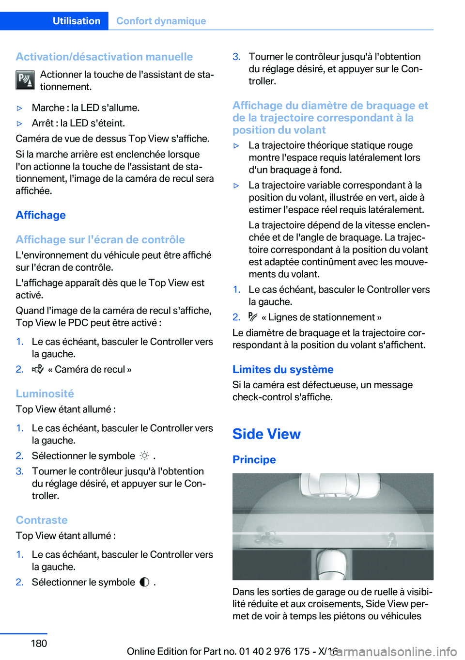 BMW X5 M 2017  Notices Demploi (in French) �A�c�t�i�v�a�t�i�o�n�/�d�é�s�a�c�t�i�v�a�t�i�o�n��m�a�n�u�e�l�l�e�A�c�t�i�o�n�n�e�r� �l�a� �t�o�u�c�h�e� �d�e� �l�'�a�s�s�i�s�t�a�n�t� �d�e� �s�t�aj
�t�i�o�n�n�e�m�e�n�t�.'y�M�a�r�c�h�e� �: