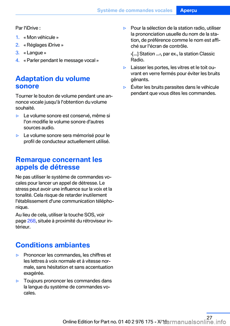 BMW X5 M 2017  Notices Demploi (in French) �P�a�r� �l�'�i�D�r�i�v�e� �:�1�.�k� �M�o�n� �v�é�h�i�c�u�l�e� �{�2�.�k� �R�é�g�l�a�g�e�s� �i�D�r�i�v�e� �{�3�.�k� �L�a�n�g�u�e� �{�4�.�k� �P�a�r�l�e�r� �p�e�n�d�a�n�t� �l�e� �m�e�s�s�a�g�e� �v�o