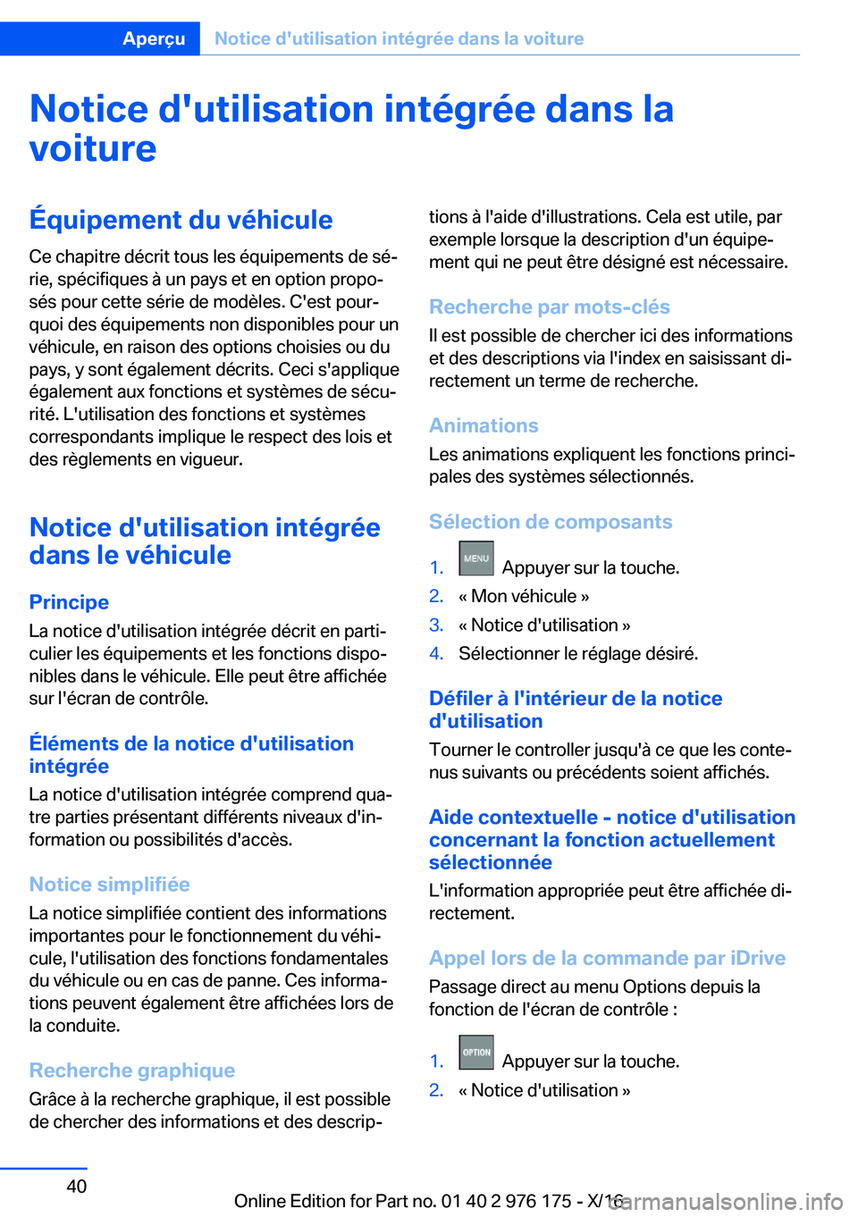 BMW X5 M 2017  Notices Demploi (in French) �N�o�t�i�c�e��d�'�u�t�i�l�i�s�a�t�i�o�n��i�n�t�é�g�r�é�e��d�a�n�s��l�a�v�o�i�t�u�r�e�