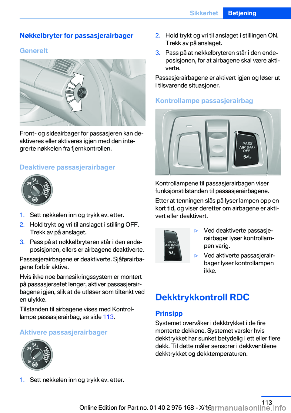 BMW X5 M 2017  InstruksjonsbØker (in Norwegian) �N�