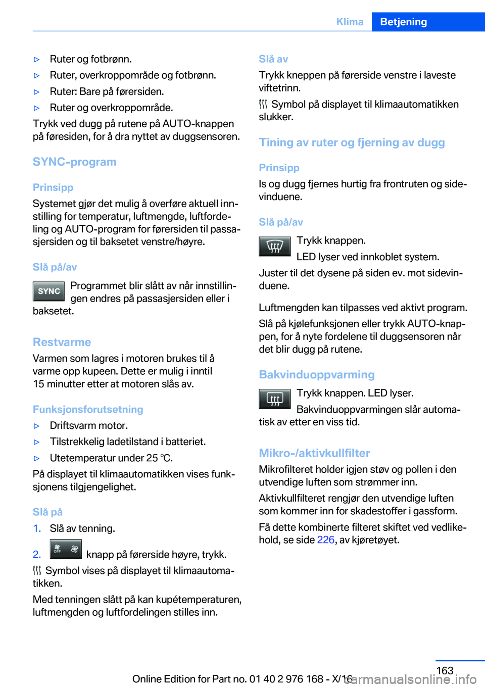 BMW X5 M 2017  InstruksjonsbØker (in Norwegian) 'y�R�u�t�e�r� �o�g� �f�o�t�b�r�