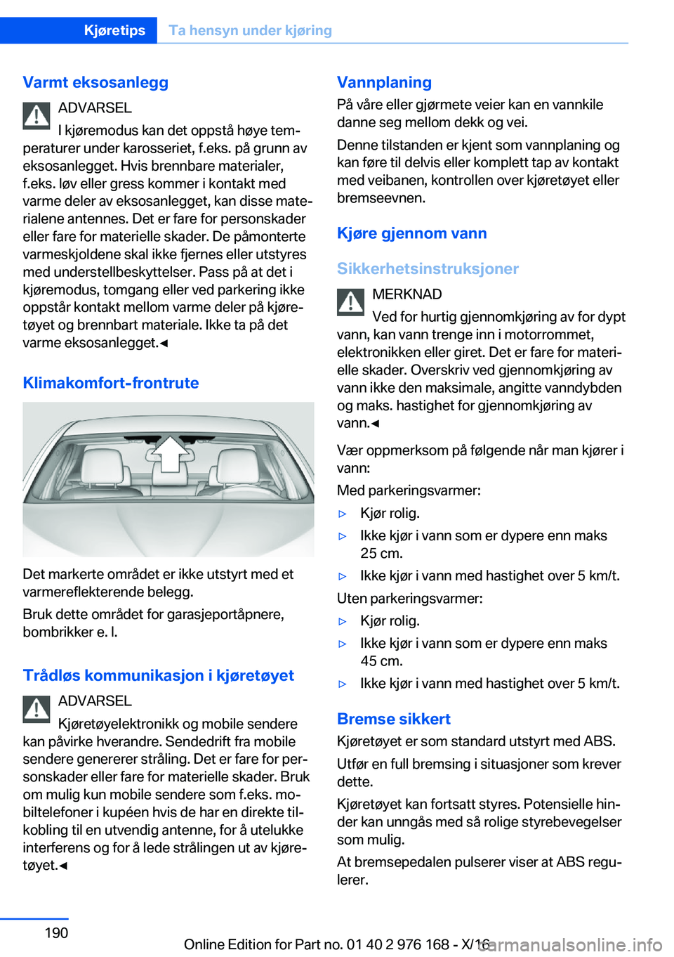 BMW X5 M 2017  InstruksjonsbØker (in Norwegian) �V�a�r�m�t��e�k�s�o�s�a�n�l�e�g�g�A�D�V�A�R�S�E�L
�I� �k�j�