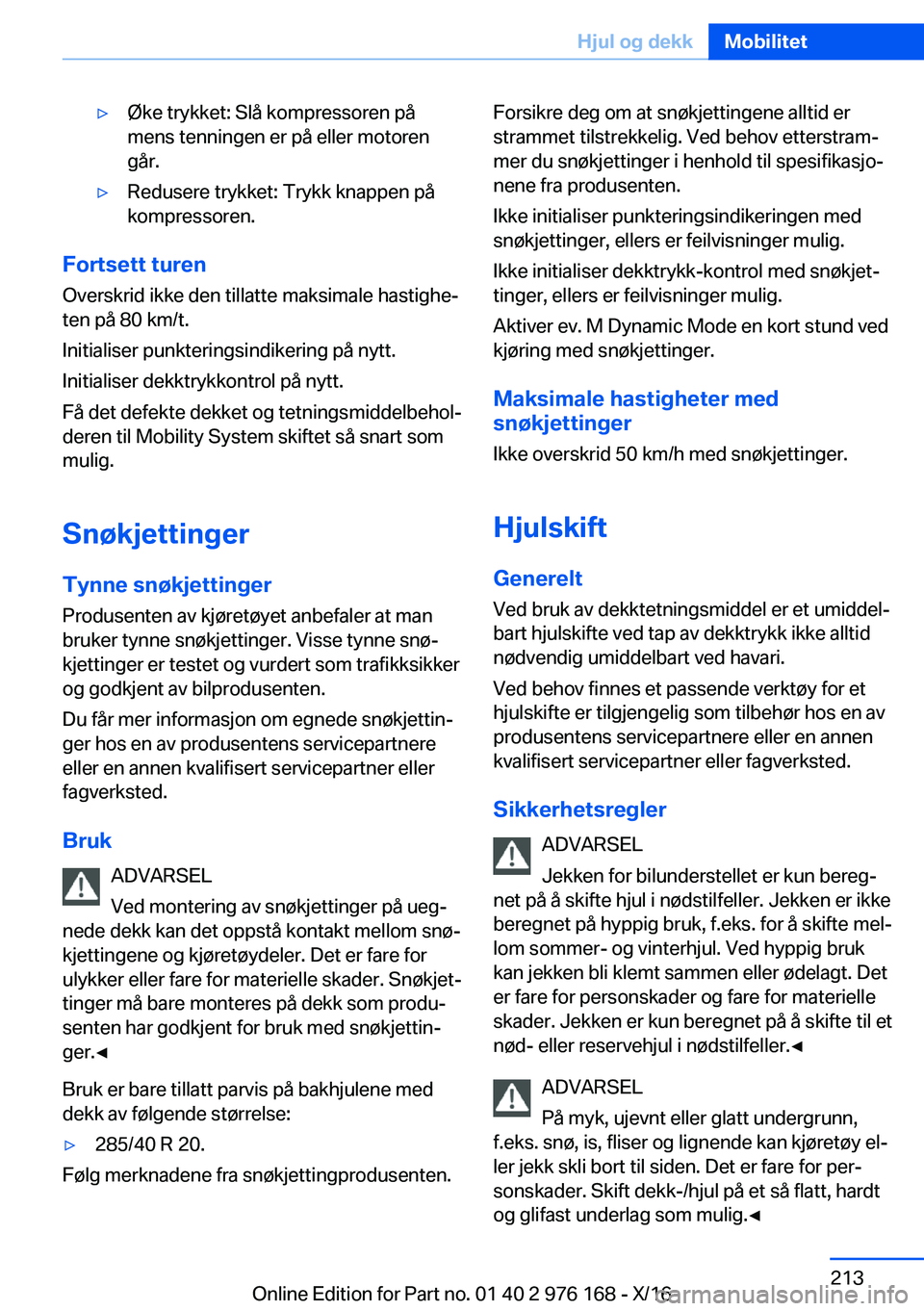BMW X5 M 2017  InstruksjonsbØker (in Norwegian) 'y�