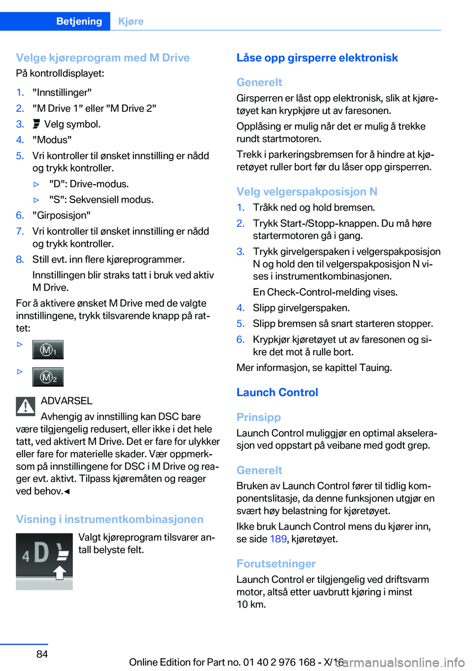 BMW X5 M 2017  InstruksjonsbØker (in Norwegian) �V�e�l�g�e��k�j�
