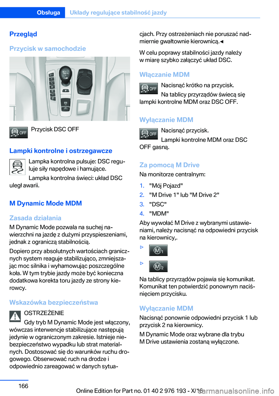 BMW X5 M 2017  Instrukcja obsługi (in Polish) �P�r�z�e�g�l�