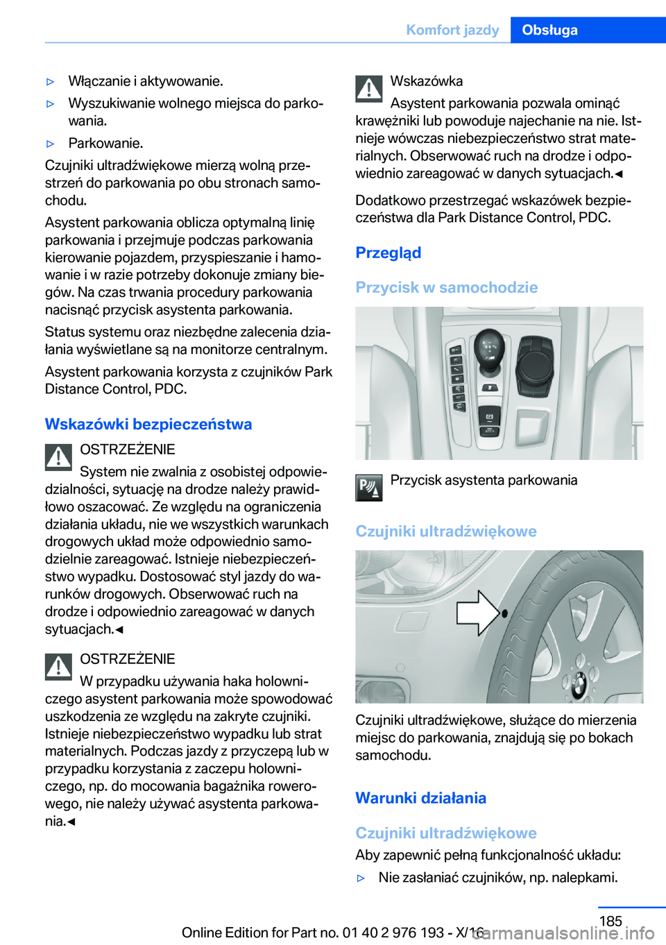 BMW X5 M 2017  Instrukcja obsługi (in Polish) 'y�W�ł�