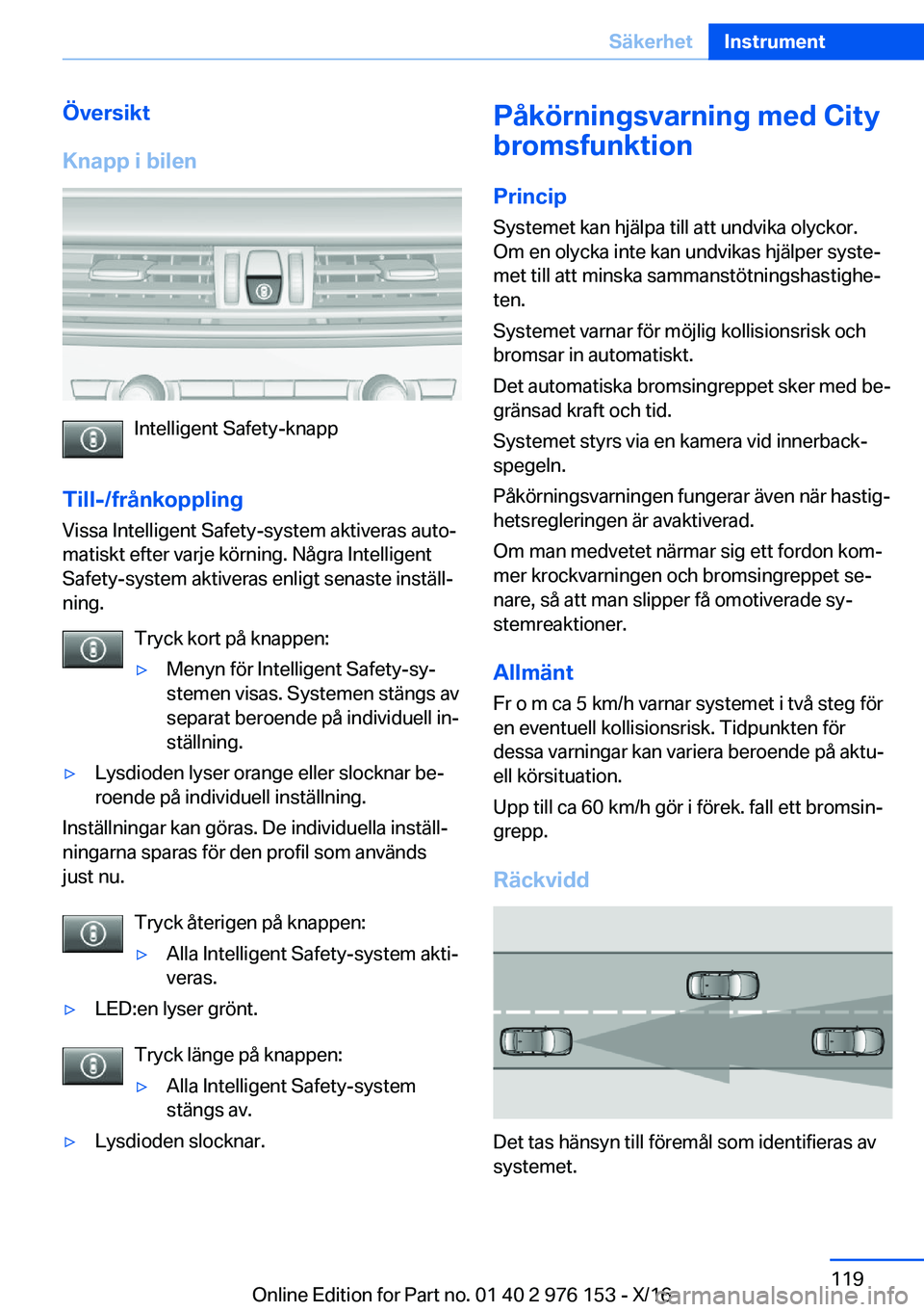 BMW X5 M 2017  InstruktionsbÖcker (in Swedish) �